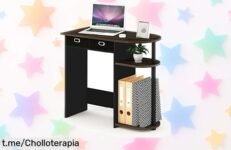 Escritorio compacto Furinno Go Green, la solución perfecta para espacios pequeños a un precio loco. ¡No dejes escapar esta oportunidad, tu hogar lo merece!