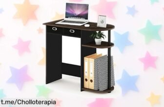 Escritorio compacto Furinno Go Green, la solución perfecta para espacios pequeños a un precio loco. ¡No dejes escapar esta oportunidad, tu hogar lo merece!