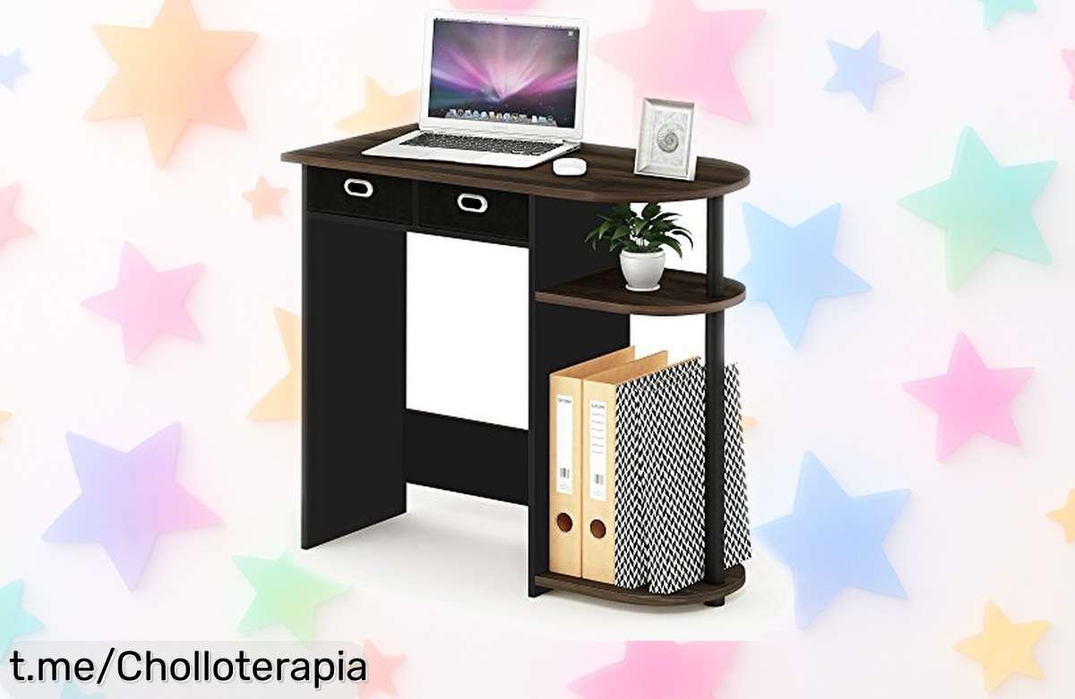 Escritorio compacto Furinno Go Green, la solución perfecta para espacios pequeños a un precio loco. ¡No dejes escapar esta oportunidad, tu hogar lo merece!