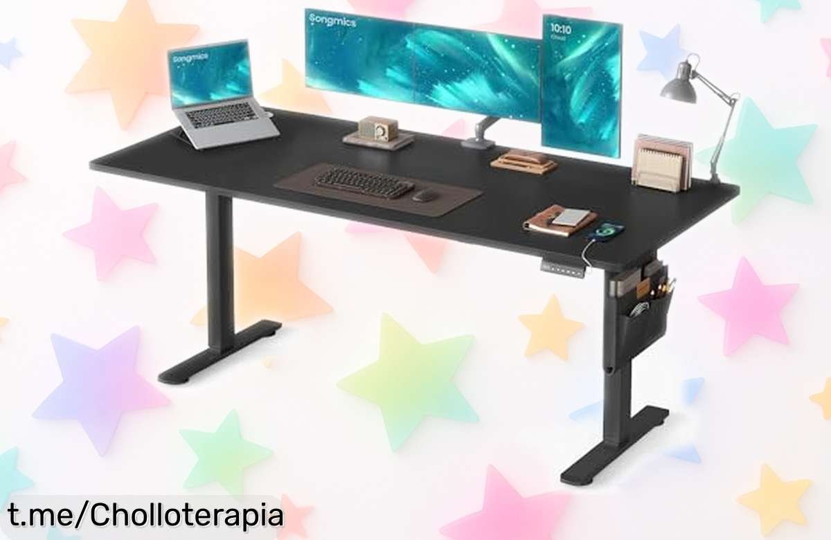 Escritorio eléctrico SONGMICS regulable con memoria: transforma tu espacio de trabajo a precios locos y acepta todo lo que sueñas, ¡no te quedes sin el tuyo!