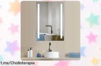 Espejo de baño con luz LED que renovará tu espacio a un precio de risa, ¡dale ese toque moderno y práctico ya mismo antes que se agote!