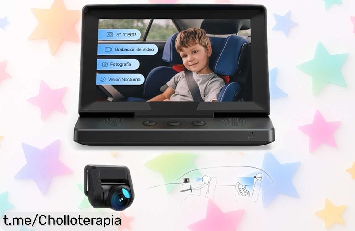Espejo retrovisor WOLFANG con cámara HD y visión nocturna a un precio de risa, ¡vigila a tu bebé mientras conduces sin preocupaciones! No te lo pierdas.