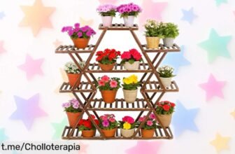 Estante de madera para plantas que aguanta todo y hará brillar tu balcón; ¡con esta caída de precio, te vas a quedar sin el tuyo si no te das prisa!