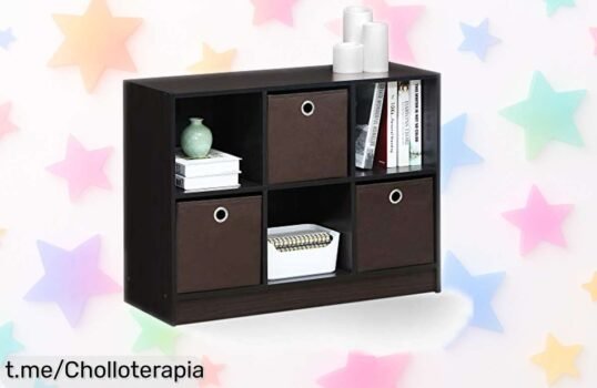Estantería Furinno con 3 cubos, fácil de montar y a un precio increíble: ¡aprovecha esta oportunidad para organizar tu hogar sin gastar mucho!