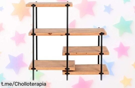 Estantería de metal y madera DKD Home Decor, un diseño moderno a precio de ganga que vuela. ¡Hazla tuya ya antes de que se agote!