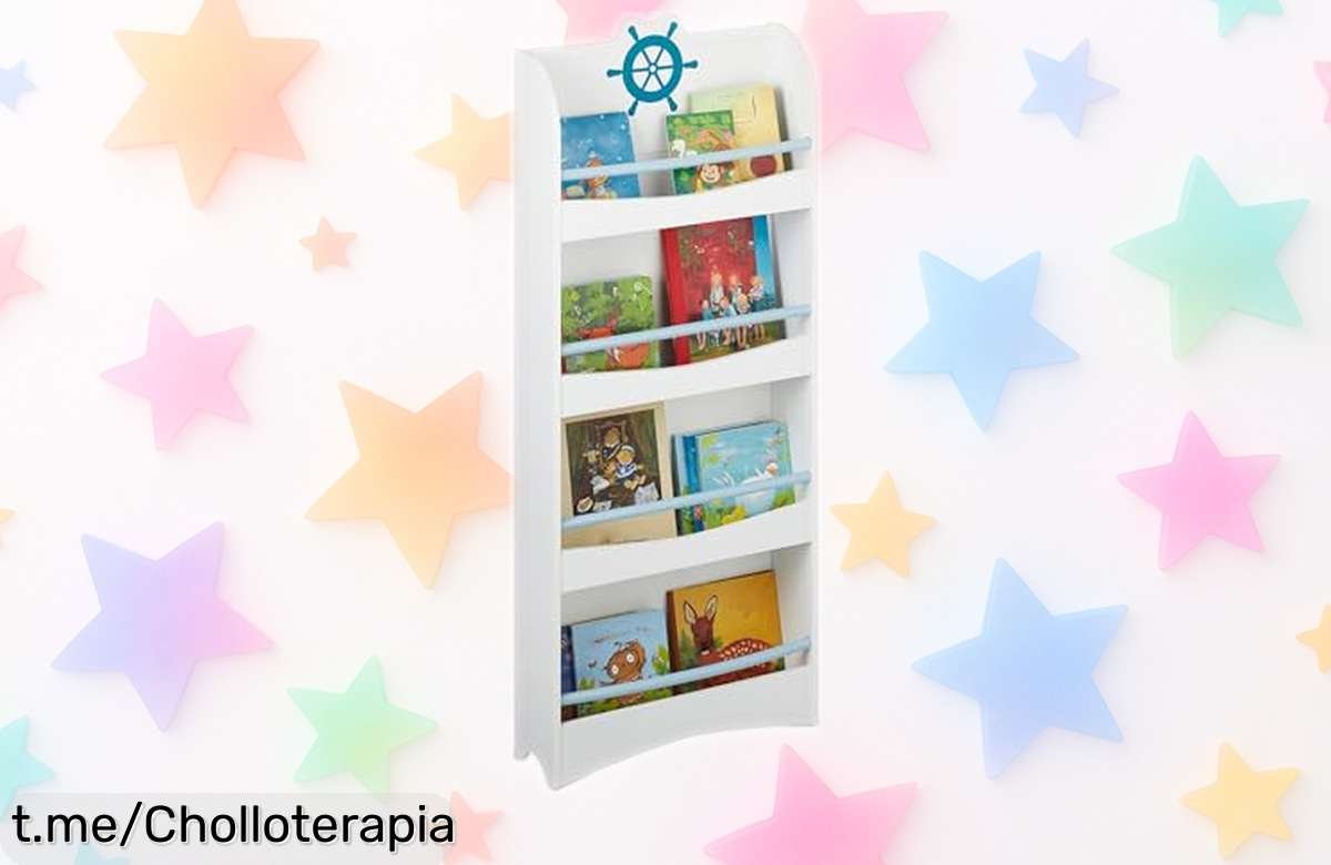 Estantería infantil Relaxdays con diseño marinero: bajada de precio increíble, no lo pienses más y dale a tus peques un rincón mágico para sus libros hoy mismo.