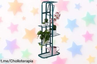 Estantería metálica para plantas de Relaxdays, el organizador perfecto que embellecerá tu hogar a un precio de escándalo. ¡No te quedes sin ella, aprovecha ya!