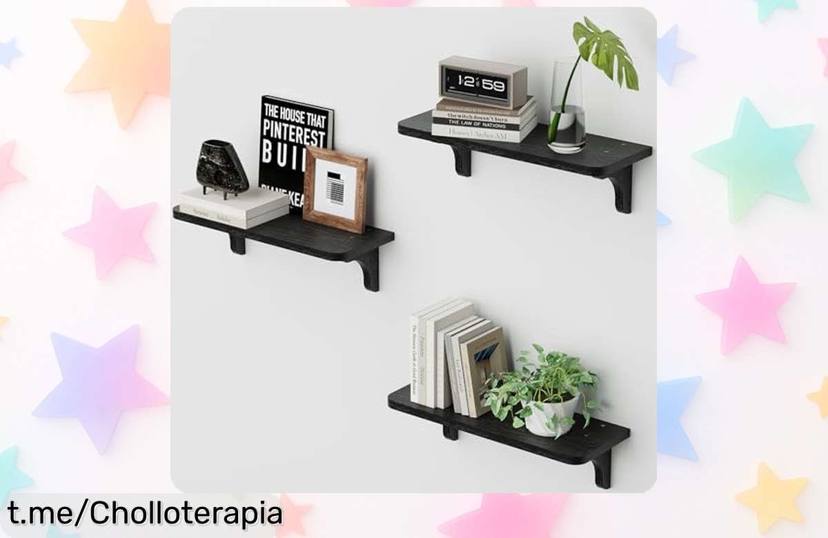 Estantes flotantes hihome PTM Black que estilizan tu espacio a precio loco – no dejes pasar esta oportunidad y transforma ese rincón en un lugar espectacular hoy mismo.