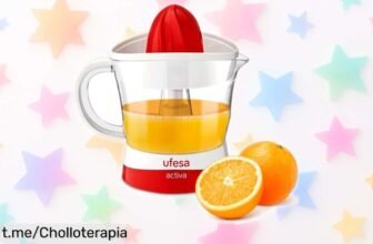 Exprimidor eléctrico de cítricos que exprime al revés y se limpia fácil, ¡rebajado una barbaridad! Corre antes de que vuele, no te lo querrás perder.