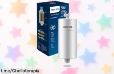 Filtro de ducha Philips con cartucho extra a precio de ganga: agua limpia sin cloro que cuidará tu piel y pelo, ¡aprovéchalo antes de que se acabe!