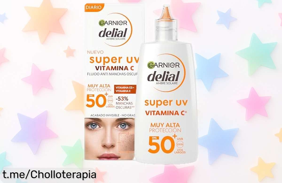 Fluido antimanchas Garnier Delial con vitamina C y FPS 50+, ¡rebajado a un precio loco! Protege tu piel y luce radiante, no dejes que se te escape esta oportunidad.