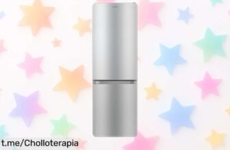 Frigorífico combi Candy CCG1S 518EX, gran capacidad de 252L y luz LED a un precio increíble; ¡no te quedes sin el tuyo antes de que se agote!