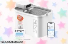 Fuente automática para gatos PETKIT, chollazo de acero inoxidable con mando por app y batería de casi 3 meses. ¡No te quedes sin la mejor forma de cuidar a tu peludo!