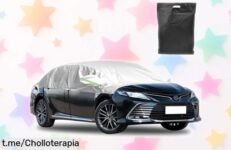 Funda para coche impermeable Fuhesgu 380x280cm, protectora contra lluvia y polvo con tiras reflectantes. Oferta loca que no podrás dejar escapar, ¡gana seguridad al mejor precio!