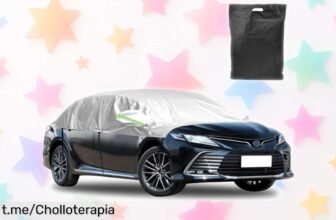 Funda para coche impermeable Fuhesgu 380x280cm, protectora contra lluvia y polvo con tiras reflectantes. Oferta loca que no podrás dejar escapar, ¡gana seguridad al mejor precio!