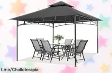 Gazebo de jardín MASTERCANOPY: un ofertón tirado de precio, aguanta todo y es para fiestas con 8 amigos. ¡No te quedes sin el tuyo antes que vuelen las unidades!