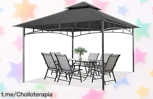 Gazebo de jardín MASTERCANOPY: un ofertón tirado de precio, aguanta todo y es para fiestas con 8 amigos. ¡No te quedes sin el tuyo antes que vuelen las unidades!