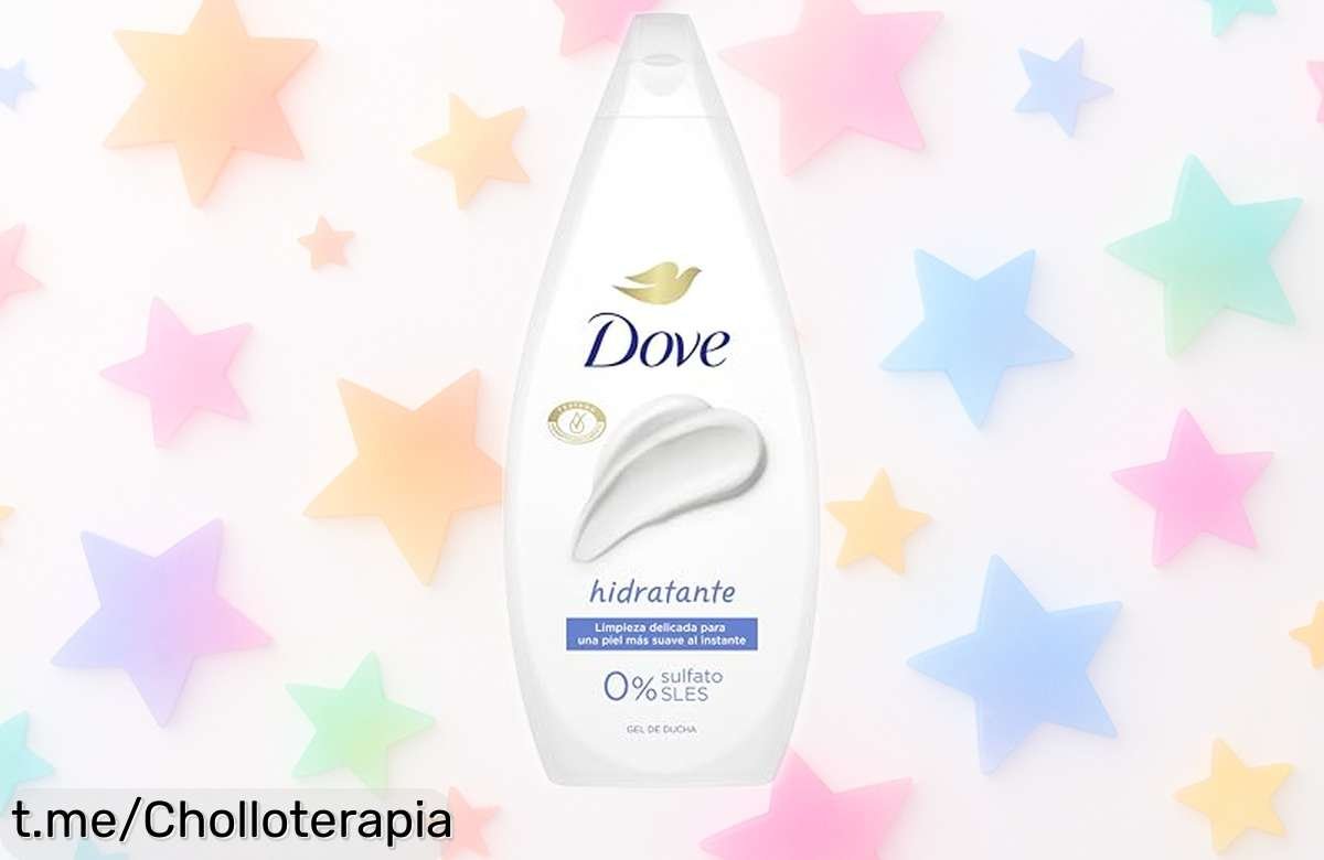 Gel de ducha hidratante Dove 720 ml a precio loco que limpia sin resecar y deja tu piel suave, no te pierdas este chollazo para cuidarte cada día.