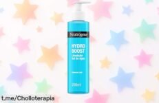 Gel limpiador facial hidratante Neutrogena Hydro Boost, ¡ofertón que no verás dos veces! Limpia tu piel y siente la frescura, corre antes de que se agote este chollo único.