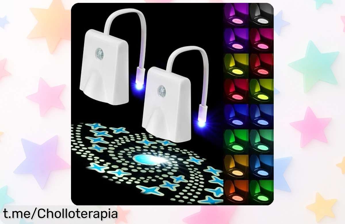 Ilumina tus noches con el pack de 2 luces LED HOTUT, ¡un chollo brillante que evita tropiezos en el baño y se carga por USB! ¡No te quedes sin ellas ya mismo!
