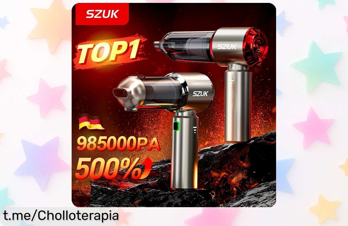 Impactante aspiradora de coche portátil SZUK C012MAX con succión brutal, ¡aprovecha el descuentazo y haz que cada rincón brille hoy mismo!