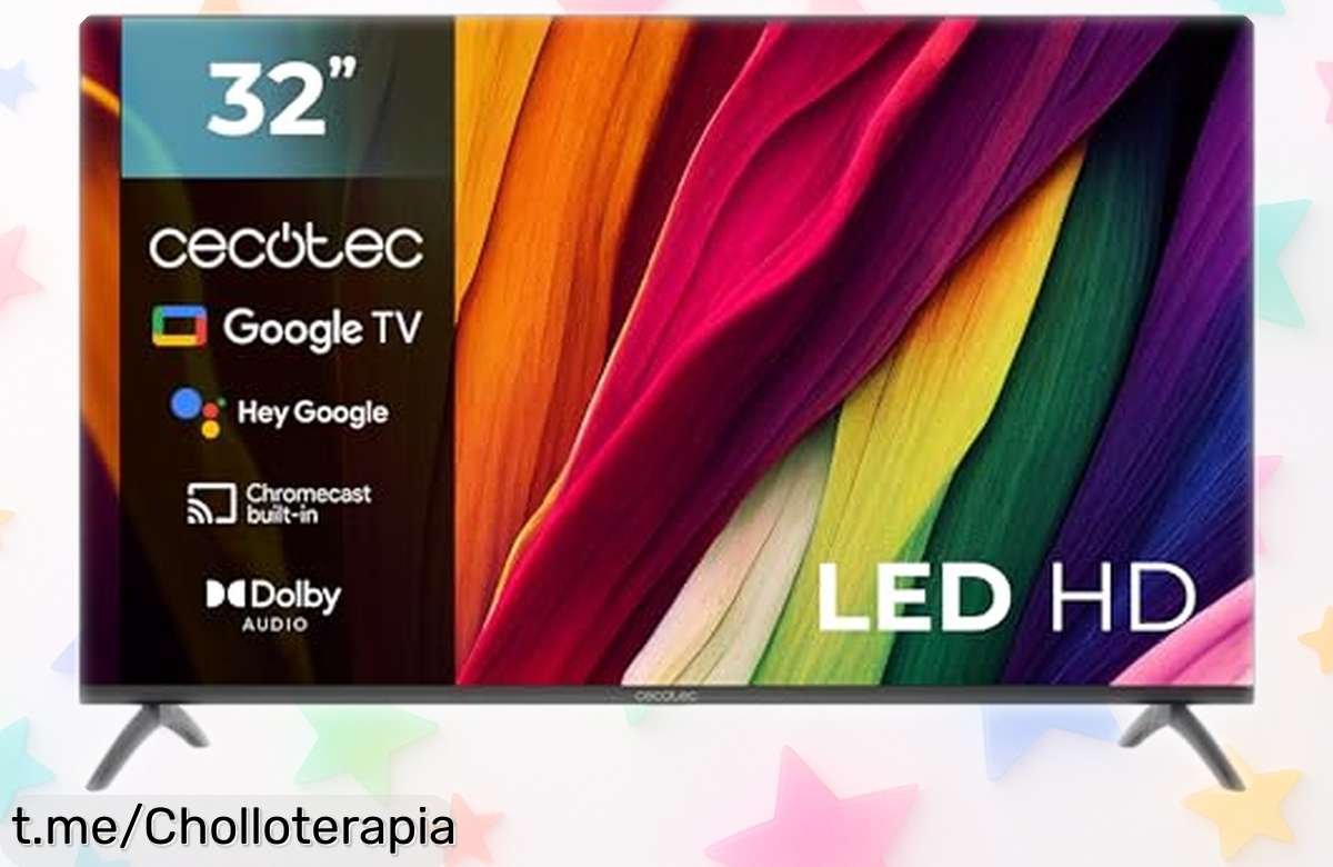 Impactante televisor LED de 32” con Google TV y Dolby Audio a precio de escándalo, ¡las unidades vuelan! No te quedes sin el tuyo y disfruta del cine en casa.