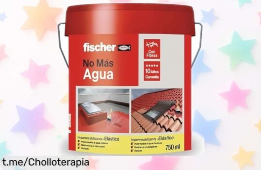 Impermeabilizante líquido de fischer para tejas y baldosas, ofrece resistencia total al agua y la intemperie; ¡ofertón que vuela rápido y reavivará tu tejado!