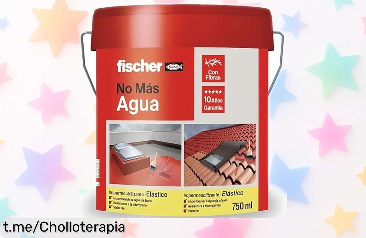 Impermeabilizante líquido de fischer para tejas y baldosas, ofrece resistencia total al agua y la intemperie; ¡ofertón que vuela rápido y reavivará tu tejado!