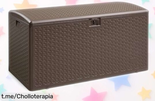 Impresionante arcón grande para exterior Amazon Basics, ideal para tus herramientas y más; ¡no dejes pasar esta bajada de precio que vuela como pan caliente!