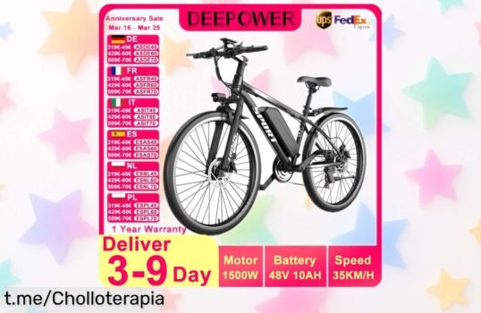 Impresionante bicicleta eléctrica todoterreno DEEPOWER G26 con batería extraíble a un precio de locos, ¡aprovéchala antes que se agote y disfruta la libertad!