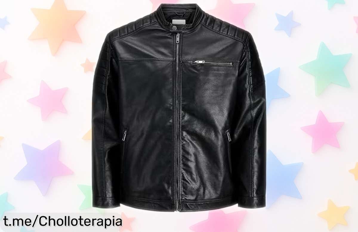 Impresionante cazadora de antelina sintética JACK & JONES a un precio de escándalo: ¡lúcela en cualquier ocasión y atrévete a brillar con estilo ya!