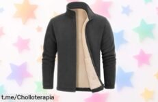 Impresionante chaqueta de invierno con forro polar para hombre, perfecta para el aire libre a un precio rebajado que no puedes dejar escapar; ¡hazte con ella antes de que se agote!