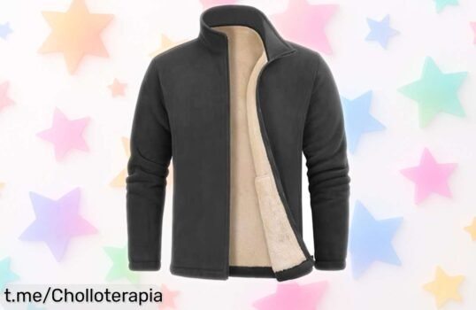 Impresionante chaqueta de invierno con forro polar para hombre, perfecta para el aire libre a un precio rebajado que no puedes dejar escapar; ¡hazte con ella antes de que se agote!