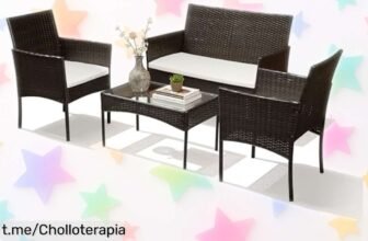 Impresionante conjunto de muebles de jardín Yakimz 7 piezas con mesa y cojines por un precio loco; aprovecha esta ocasión única antes que se agoten.