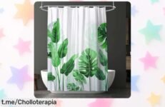 Impresionante cortina de ducha impermeable y antimoho URAQT, con anillas fáciles de colgar, ¡rebaja espectacular que no querrás perderte!