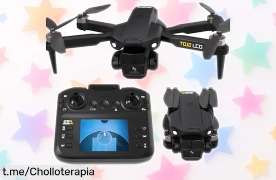 Impresionante drone Toladrone TD12LCD con cámara en tiempo real y pantalla, ¡oferta a un precio de escándalo! Asegúrate de volar alto antes que se escurra.