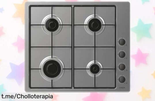 Impresionante encimera de gas Candy CHW6LBX de 4 quemadores, bajada de precio increíble que no encontraras siempre… ¡date prisa antes que se acabe y cocina como un experto!