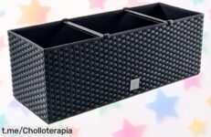 Impresionante jardinera rectangular de autorriego y diseño ratán a precio tirado; despierta tu pasión por las plantas ¡no esperes más, queda poco disponible!