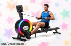 Impresionante máquina de remo DMASUN con luz RGB y resistencia silenciosa a un precio nunca visto, ¡entrena en casa mientras disfrutas como nunca!