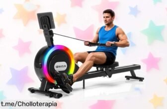 Impresionante máquina de remo DMASUN con luz RGB y resistencia silenciosa a un precio nunca visto, ¡entrena en casa mientras disfrutas como nunca!