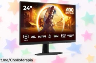 Impresionante monitor gaming AOC de 24” Full HD con 200 Hz y 1 ms a un precio increíble; no esperes, ¡las unidades se agotan volando!