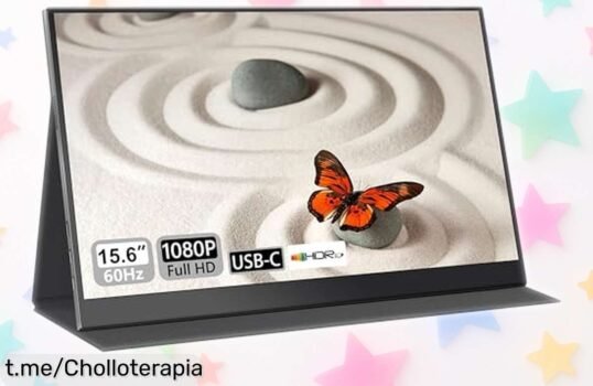 Impresionante monitor portátil Full HD UFYQL de 15,6” a precio loco: ¡amplía tu pantalla y no te quedes sin el tuyo! Corre, que se acaba esta oportunidad.