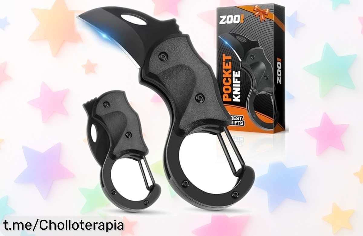 Impresionante navaja multiusos ZOOI con mosquetón, súper resistente y ligera a un precio de escándalo; ¡no dejes pasar esta oportunidad para sorprender al aventurero que llevas dentro!