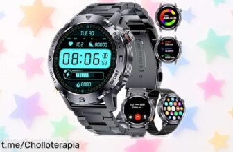 Impresionante reloj inteligente de grado militar con pantalla AMOLED y 3 correas, ¡perfecto para tus aventuras! No te pierdas este precio regalado antes de que desaparezca.