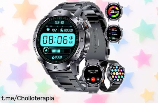 Impresionante reloj inteligente de grado militar con pantalla AMOLED y 3 correas, ¡perfecto para tus aventuras! No te pierdas este precio regalado antes de que desaparezca.