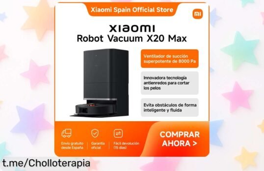 Impresionante robot aspirador Xiaomi X20 Max con superpotencia de 8000 Pa, precio de risa y pelo sin enredos. ¡Hazte con él ya y disfruta de un hogar impecable!