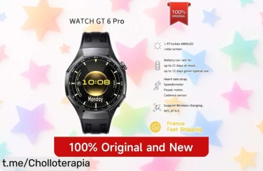 Impresionante smartwatch Huawei Watch GT 6 Pro con pantalla AMOLED de 1,47”, durabilidad insuperable y descuento que vuela: ¡no te quedes sin él!