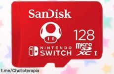 Impresionante tarjeta microSD Sandisk de 128GB para Nintendo Switch a precio rebajado, garantiza diversión sin límites y carga rapidísima que no te harás perder.