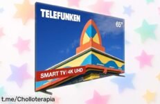 Impresionante televisor 4K UHD de 65” con pantalla sin marco para disfrutar series y pelis como nunca; ¡rebajado a un precio loco, no te quedes sin el tuyo!