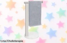 Impresionante toallero de pie Siyzda en L, rebajado para que siempre tengas tus toallas ordenadas y al alcance; ¡no te pierdas este chollo espectacular!